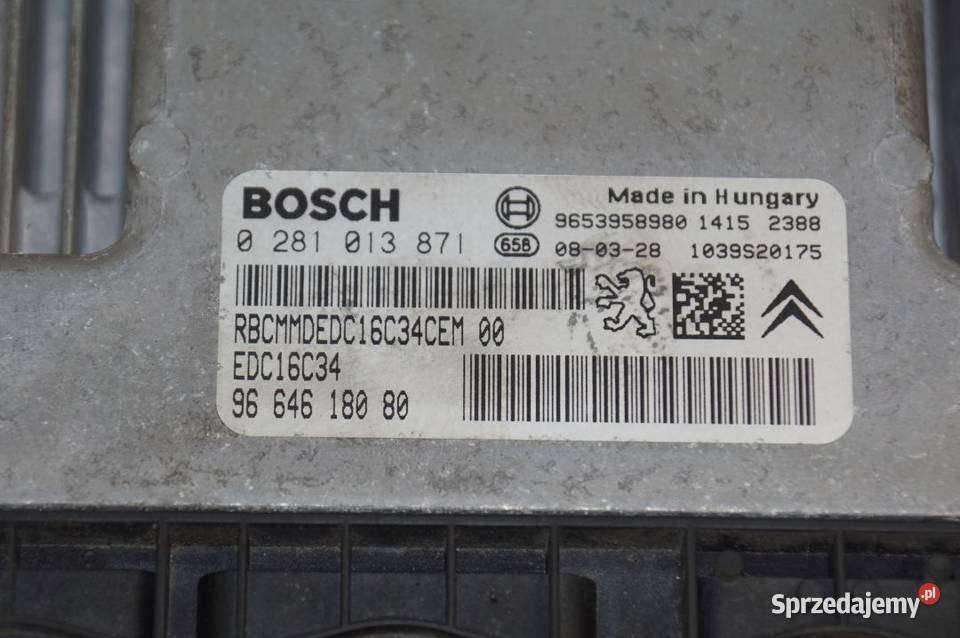 KOMPUTER SILNIKA ECU 9664618080 16HDI BERLINGO Lipno