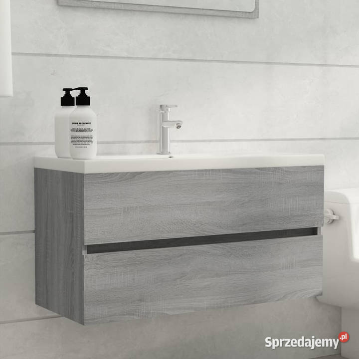 Szafka pod umywalkę szary dąb sonoma 90x385x45
