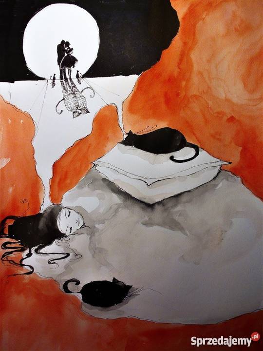 Akwarela W krainie snów artystki Adriany Laube Katowice