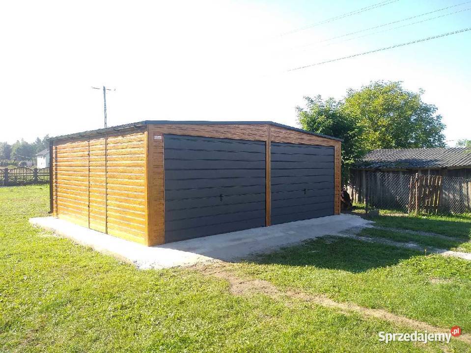 Garaż blaszany dwuspadowy 6x5 złoty dąb sprzedam