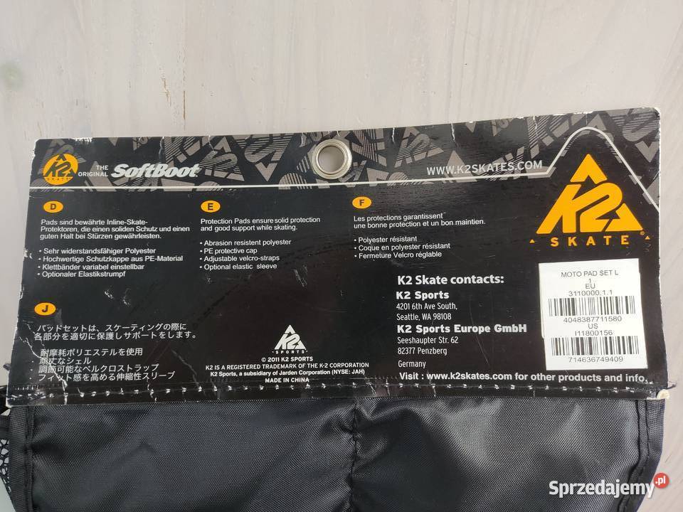 Zestaw ochraniaczy K2 Moto Pad Set do jazdy na Głuchołazy sprzedam