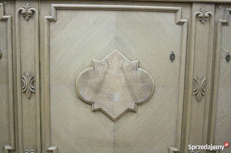 DĘBOWY BUFET SECESYJNY OCZYSZCZONY ANTYK mazowieckie Radzymin