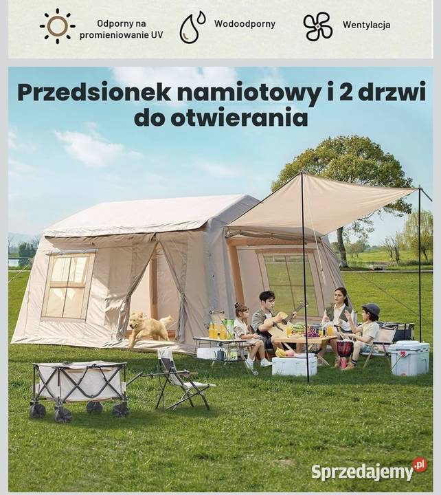 Nadmuchiwany namiot kempingowy 68 osób Brusy