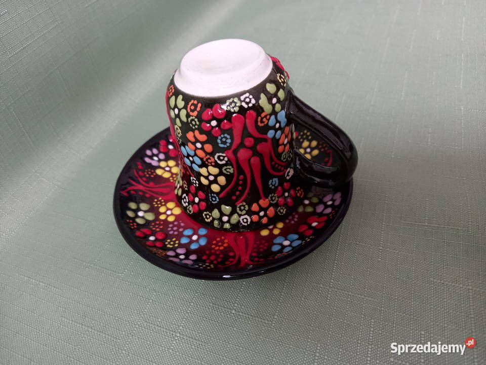 dwie filiżanki do espresso ceramika turecka Łódź sprzedam