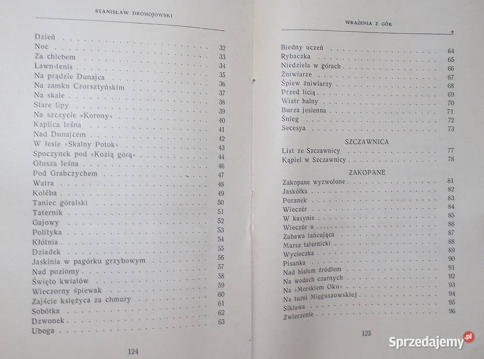 L Wrażenia z gór Drohojowski 1902 r Proza i poezja Kultura i Rozrywka Warszawa