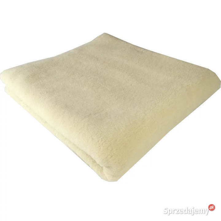 Koc z Wełny Merino Ecru 160x200 i 200x220 Rozmiar 200x220 małopolskie Nowy Targ