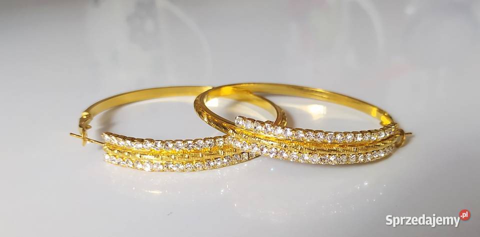 Kolczyki koła cyrkonie Łódź