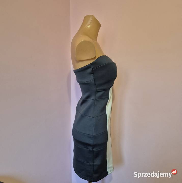 Sukienka damska bez ramiączek M szary/srebrny małopolskie Brzesko