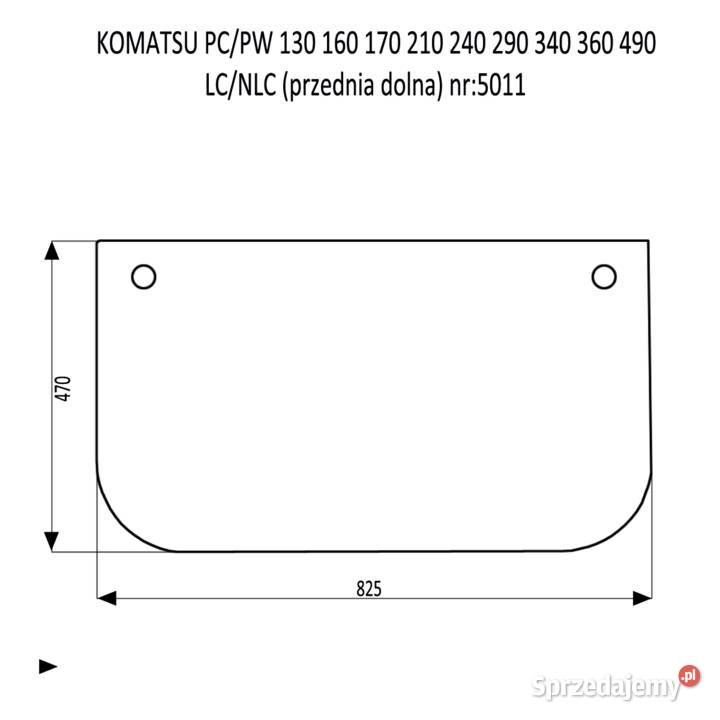 SZYBA PRZEDNIA KOMATSU 130 160 200 210 220 240 Kielce