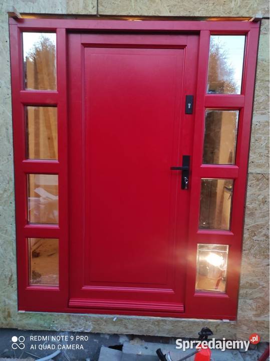 Drzwi drewniane z dostawka zewnętrzne małopolskie Nowy Sącz