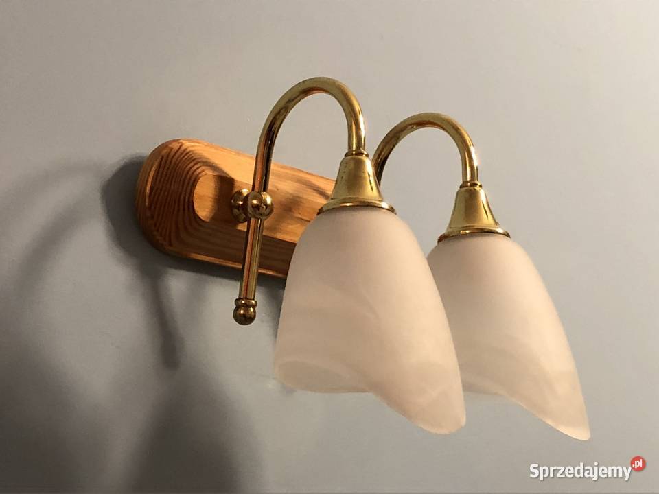 Kinkiet 2płomienny kolor złoty mosiądz na