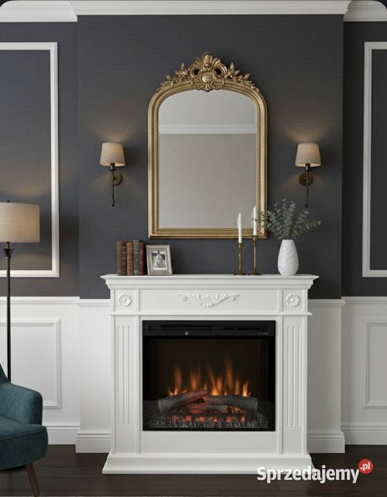 Kominek Vintage Love drewniany rękodzieło wkład sprzedam