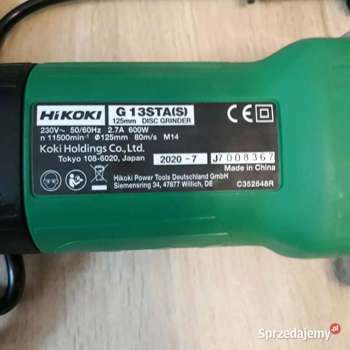 Szlifierki kątowe HIKOKI G23SW2 i G13STAS Ciechanowiec