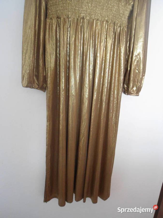 Sukienka złota xl długa zachodniopomorskie Koszalin
