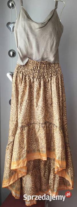 Spódnica BOHO asymetryczna 5 kolorów z jedwabiu Rozmiar uniwersalny Białystok