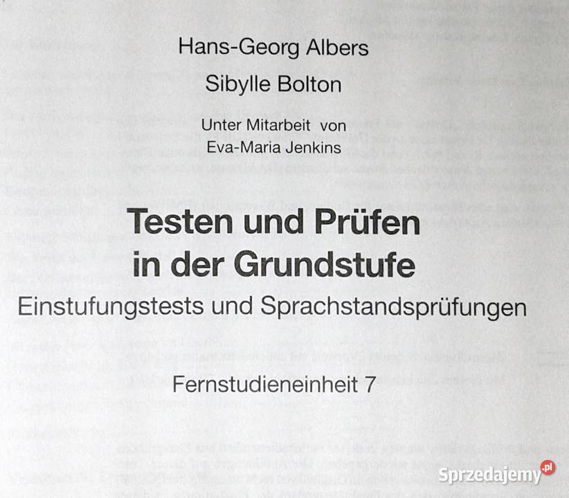 Testen und Prfen in der Grundstufe HansGeorg miękka Pozostałe Chełm