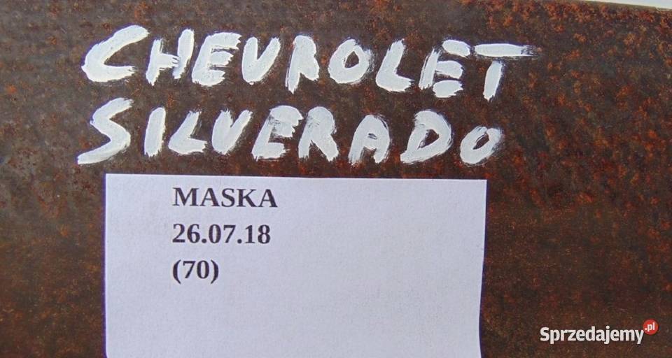 POKRYWA SILNIKA CHEVROLET SILVERADO 20052007 Karoseria wielkopolskie Nowy Tomyśl sprzedam