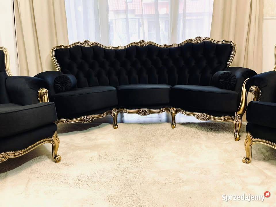 Komplet Ludwik Ludwikowski sofa fotele kanapa Jagodnik