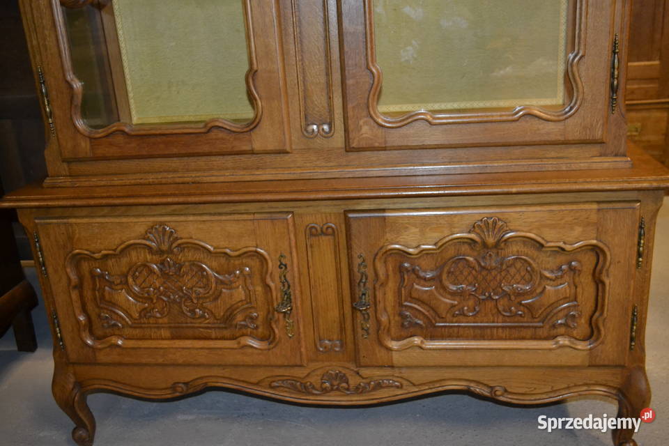 witryna serwantka ludwikowska dąb Antyki, Sztuka, Kolekcje Będzin