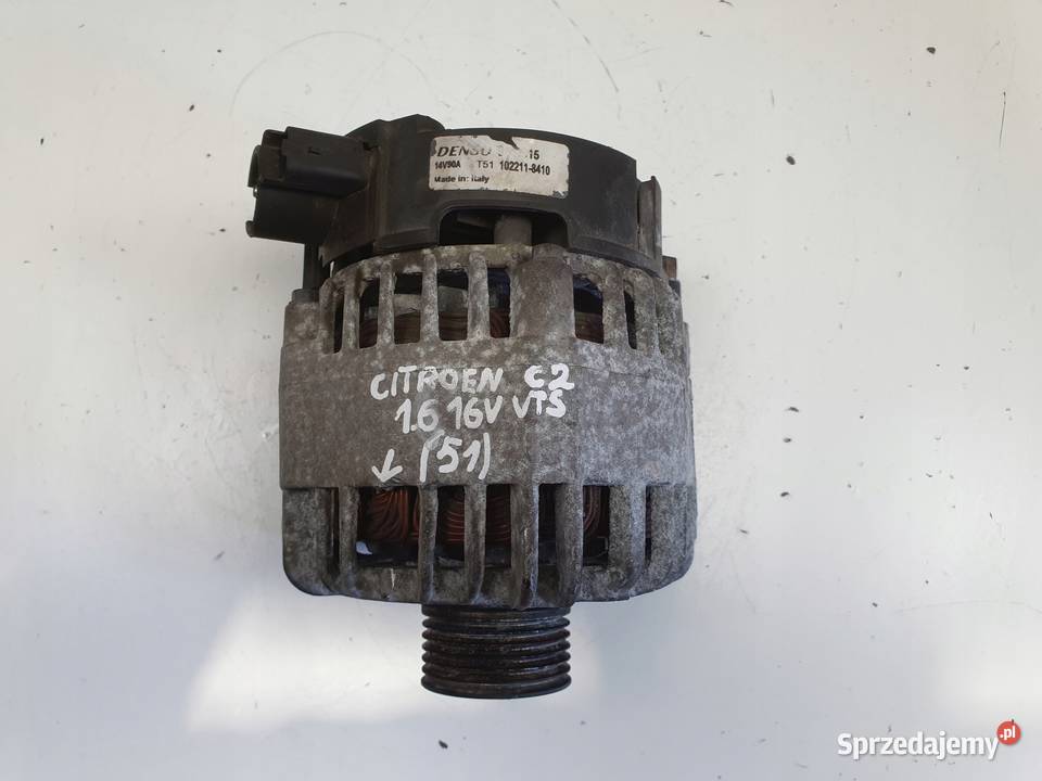 ALTERNATOR Citroen C2 16 16V VTS 1022118410 Rudka