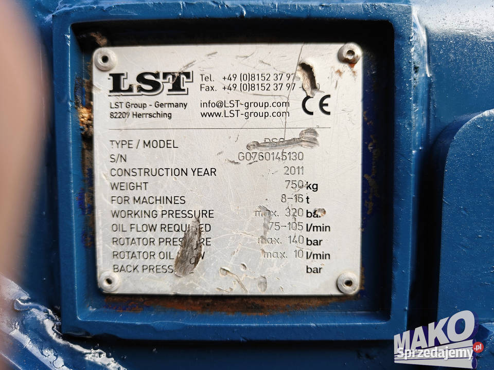 Chwytak sortujący wyburzeniowy LST DSG 70 750 Ostrowiec Świętokrzyski sprzedam