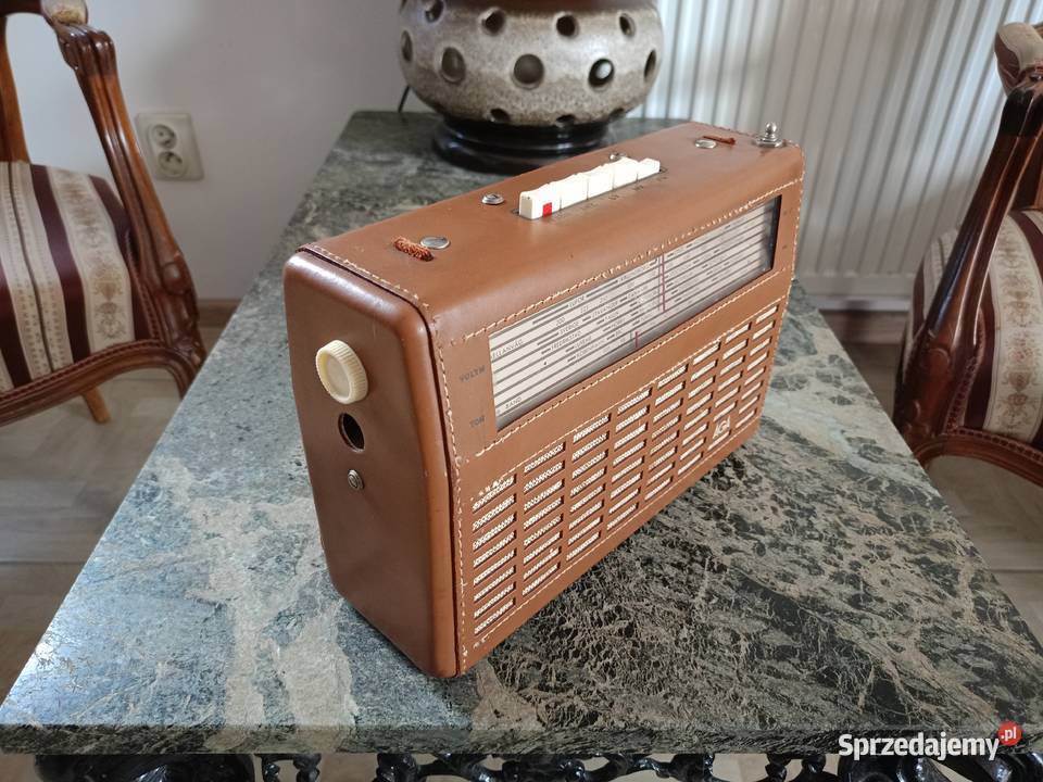 Zabytkowe Radio AGA w skórzanej obudowie 60 Lata Drawski Młyn
