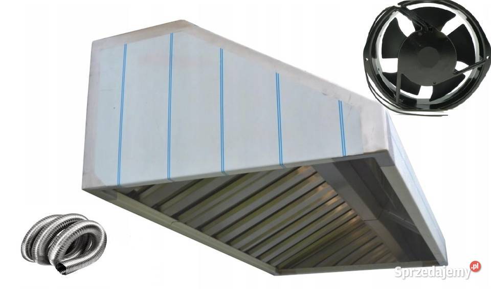 Okap Gastronomiczny 150x70x40 Filtry Wentylator Czeladź