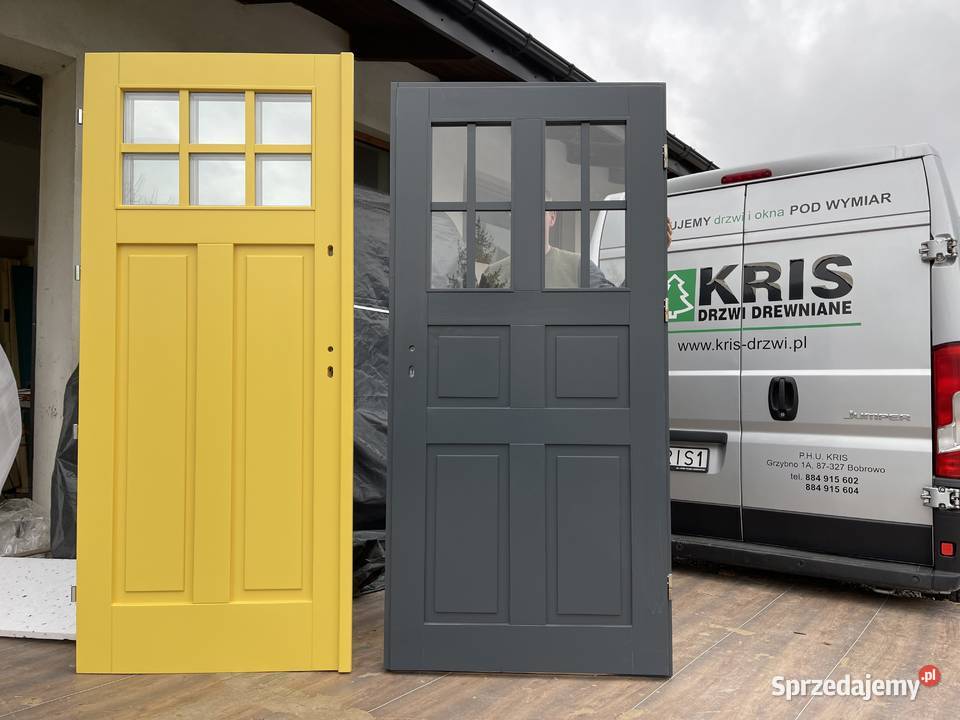 Drzwi zewnętrzne drewniane CZYSTE POWIETRZE kujawsko-pomorskie Grzybno