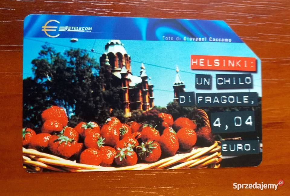 KOSZYK Z TRUSKAWKAMI NA KARCIE TELEFONICZNEJ Piszczac