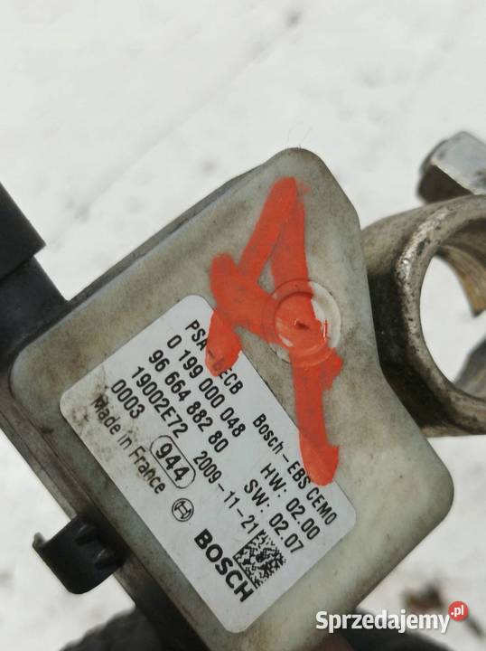 KLEMA MINUS MASA 9666488280 16 B Peugeot 3008 I Układ elektryczny, zapłon