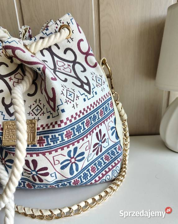 Mała torebka worek na lato wzór boho bohemian zachodniopomorskie Szczecin