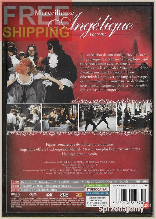 Merveilleuse Anglique 1965 DVD Krynica-Zdrój sprzedam