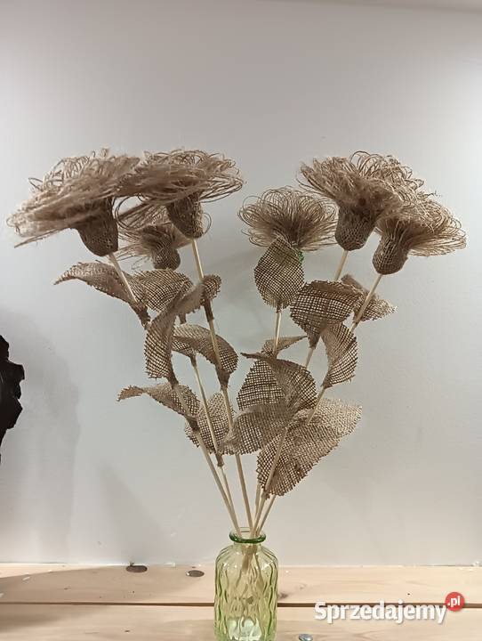 Kwiaty z naturalnej juty sprzedam