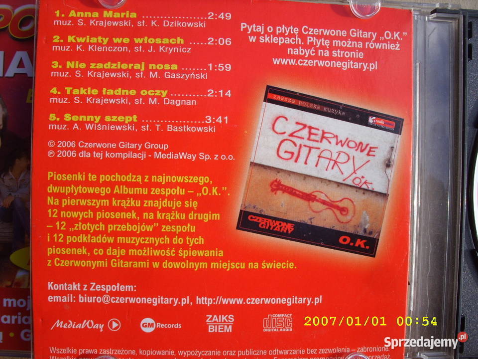 CZERWONE GITARYNAJWIEKSZE PRZEBOJE ROCK CD Wołów