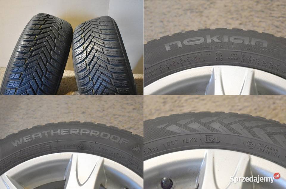 Alufelgi 6Jx14 ET43 opony całoroczne 18560 Średnica 14" Opony i felgi Jelenia Góra