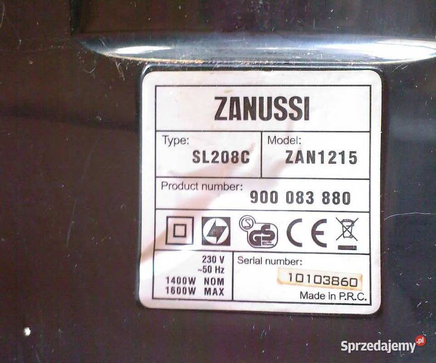 Odkurzacz bezworkowy Zanussi ZAN1215 1600W śląskie Knurów sprzedam