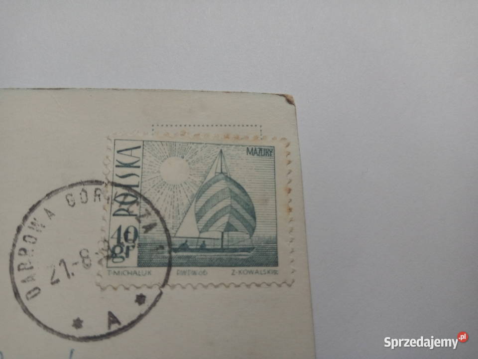 Pocztówka Jeziorem Rożnowskim 1969r Znaczek