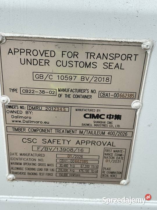 6m 20DC Kontener Morski Nowy