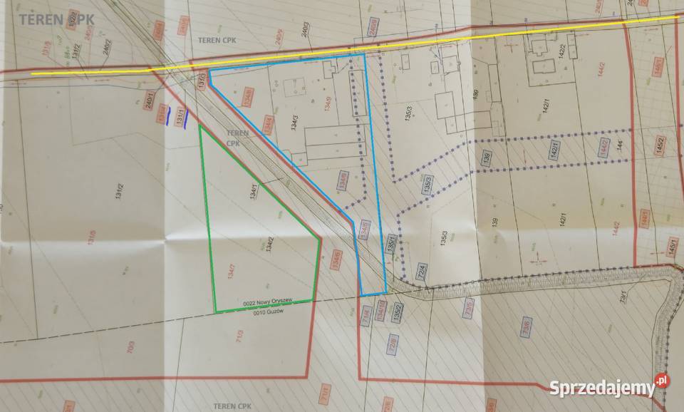 Teren lotnisku CPK 6500m2 Nowy Oryszew