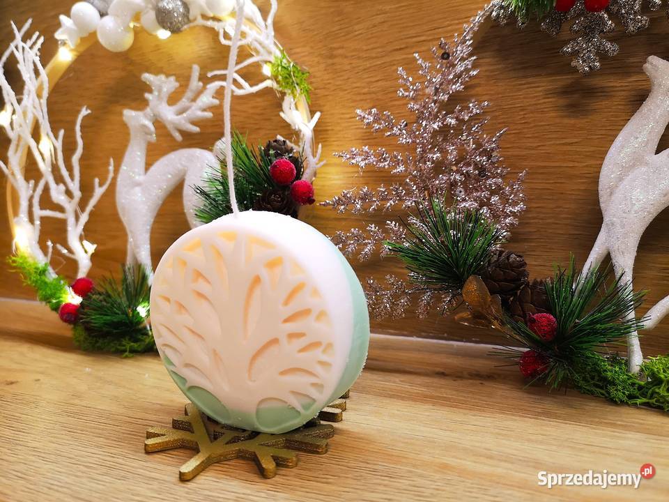 Świeca sojowa zapachowa koło z motywem drzewa