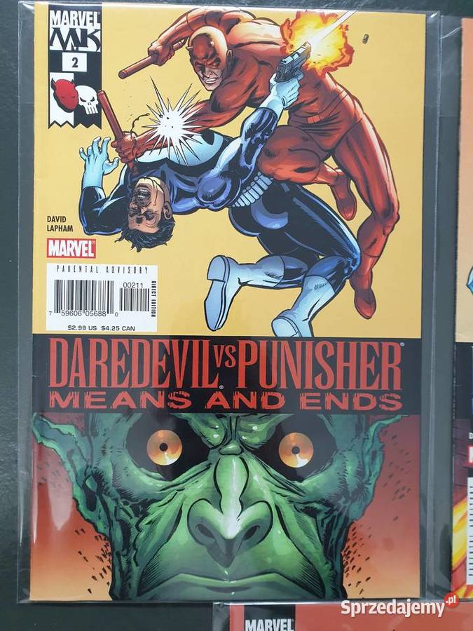 Daredevil Punisher 3 orginalne komiksy Marvel Gdynia