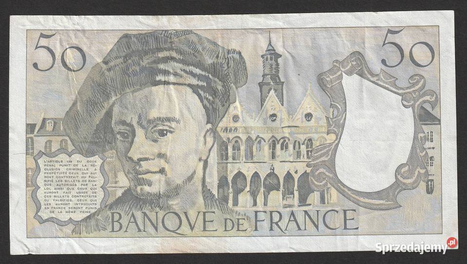 FRANCJA 50 FRANKÓW 1986 DE LA TOUR R Łódź