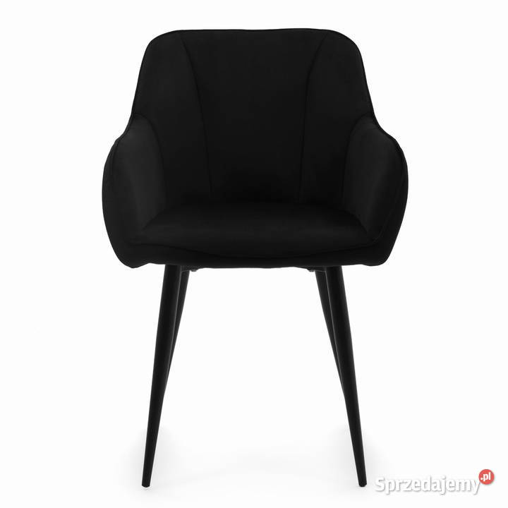 Czarne Krzesło Tapicerowane Lago Wysyłka 24H Tarchały Małe