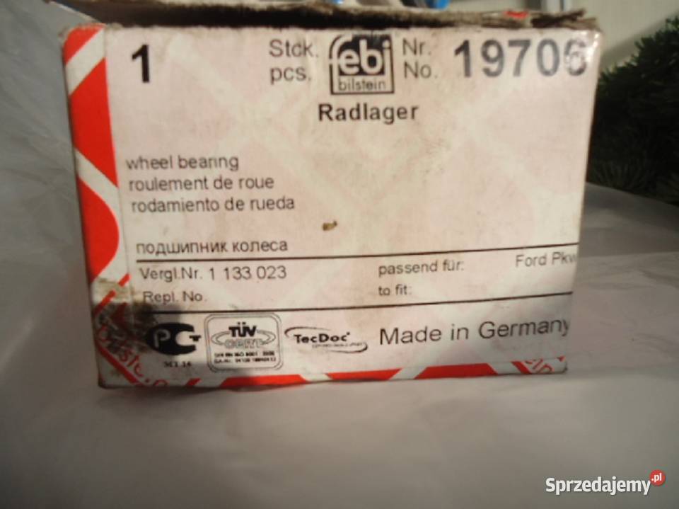 FEBI ŁOŻYSKO PIASTY PRZÓD FORD JAGUAR 19706