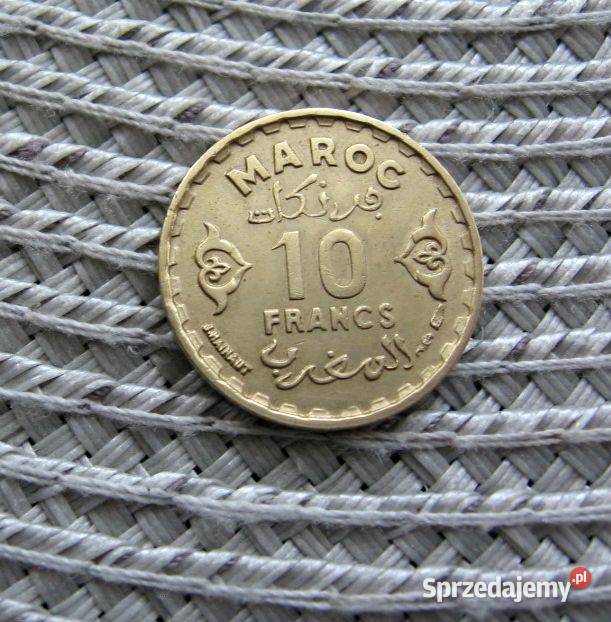 Maroko Francuskie 10 Frank 1952r Ładna sprzedam