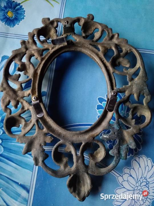 Mosiądz rama ścienna na fotografię owalną Kraków