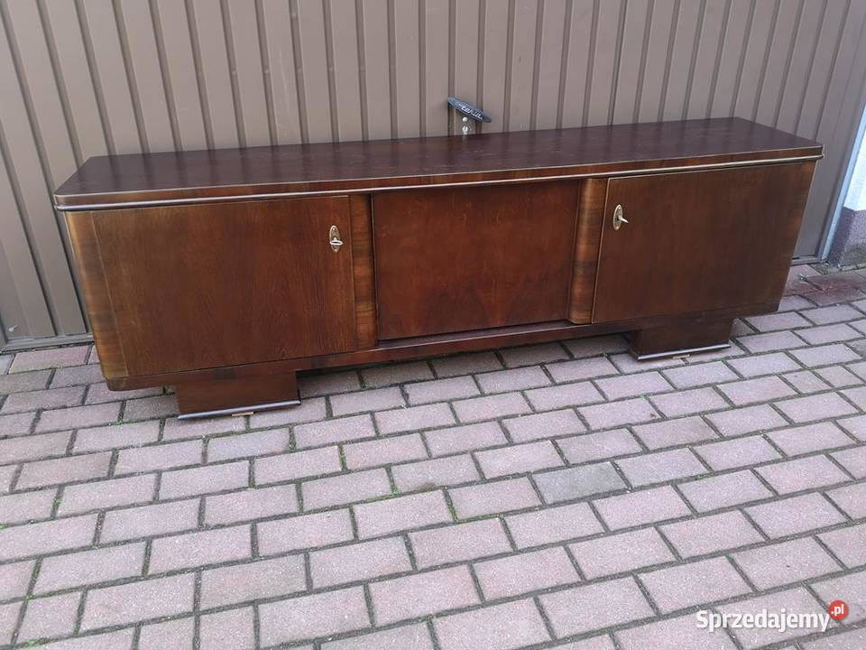 Komoda Dębowa RTV Niska ARTDECO Stara Antyk Meble wielkopolskie Swarzędz