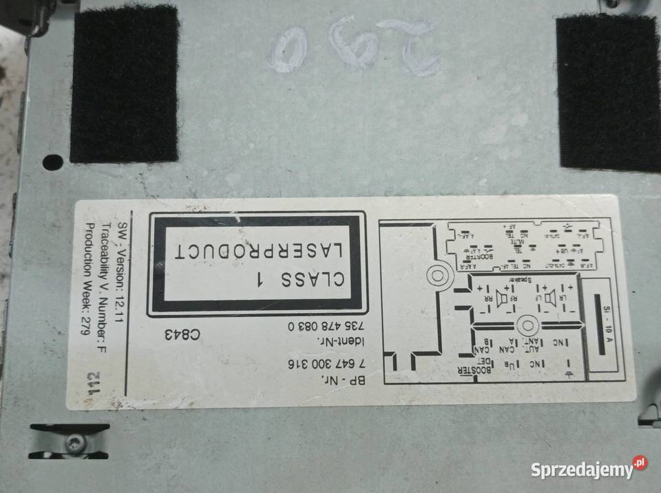 RADIO 7647300316 Citroen Nemo I 2007 świętokrzyskie