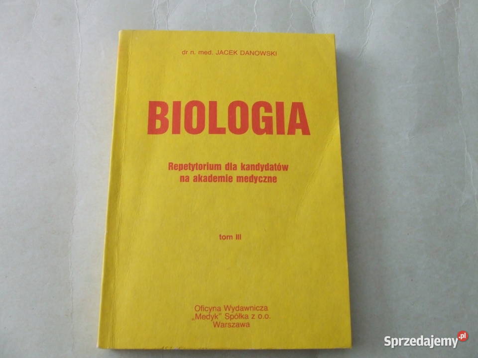 Biologia Medycyna Tom 1 5 komplet Danowski Rok wydania 1993 dolnośląskie Oborniki Śląskie