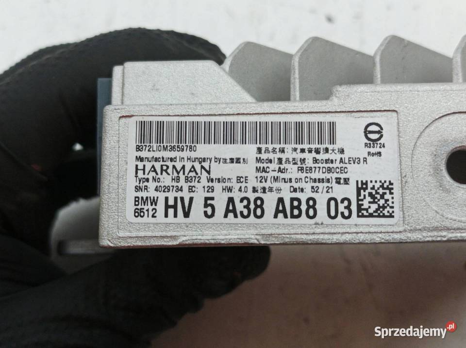 WZMACNIACZ A038AB803 03384268 Bmw Seria 5 VII